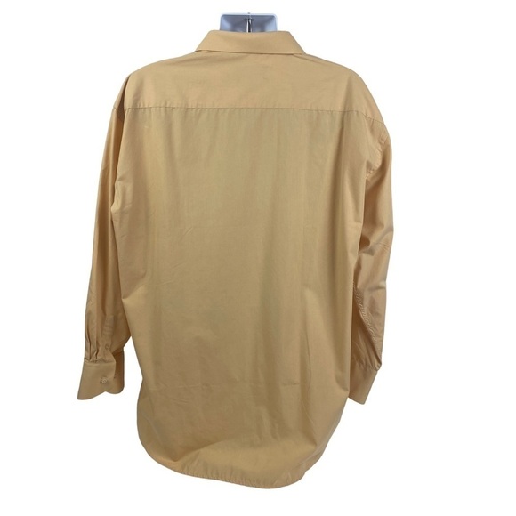 Imani Uomo Long Sleeve Button Down Shirt Men's XXL (18-18.5 34/35) Yellow Gold - Picture 3 of 8